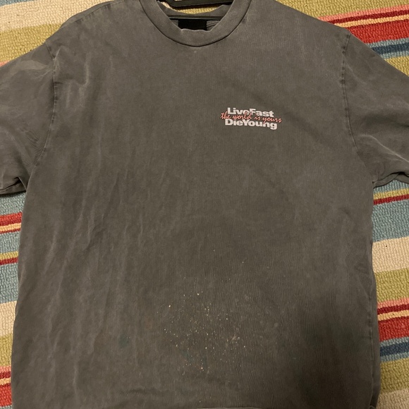 Life Fast Die Young European oversized T Shirt - Picture 1 of 2